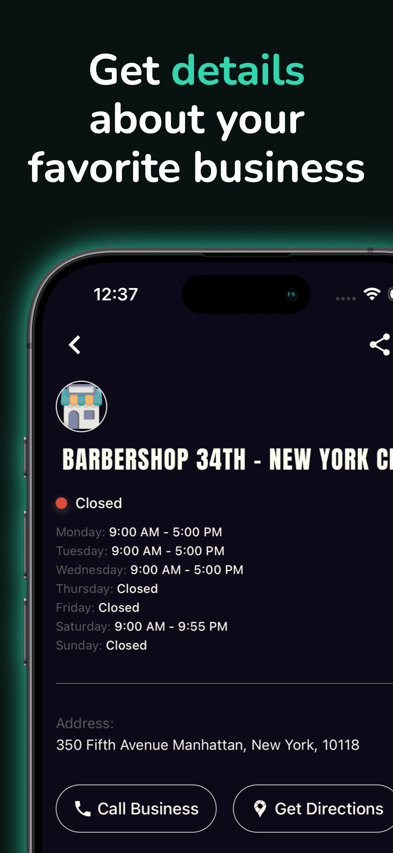 Shortwaits Business App - Business Settings
